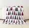 Reversible and Ultra-Plush Flannel Fleece-Winter Christmas Sherpa Throw- Lightweight Soft and Cozy-Holiday Decorative Throw, Perfect for Lounging, 50 x 60 inches, Plaid Christmas Tree